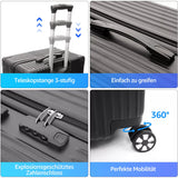 Vierteiliges Black Style Business Kofferset! 4-tlg. Komplettpreis. Sonderposten.