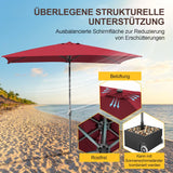 Kurbel-Sonnenschirm mit Stahlgestänge 200x300 cm rechteckige Form. Verschiedene Farben