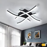 Schwarze LED-Deckenleuchte – dimmbare 24W Deckenlampe in Chrom-Alu für Büro, Wohnzimmer & Flur