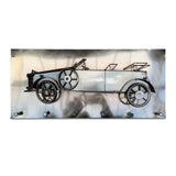 Kunst aus Stahl. (3D) Oldtimer-Wandgarderoben. 80 cm. Hakenleiste Paneel 80x35x16cm 4 künstlerische Modelle in Handarbeit.