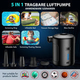 Elektrische USB Akkupumpe 6000mAh Luftpumpe Pool Schlauchboote Luftmatratze Gebläse