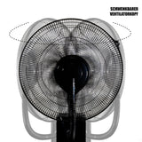 Nebelventilator Standventilator Ø40 cm Luftkühler Ventilator 80 Watt mit 1,2 Liter Wassertank für Ultraschallnebel