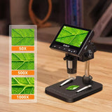 Digitales Mikroskop 1000X USB 4,3" LCD-Bildschirm.