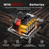 Black Edition Akku-LaubbläserBläser Pistolen-Laubbläser Extrempower mit bis zu 210 km/h. 2 Akus