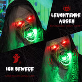 Halloween Hängendes Monster 183 cm mit LED-Lichter Soundfunktion