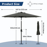 Sonderposten: Sonnenschirm Durchmesser Ø 270cm. UV-Schutz UPF50. knickbar. Höhe 236 cm.