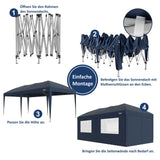 Faltpavillon 3 x 6 m – Pop-Up Pavillon inklusive Tragetasche. Sonnenschutz und leichter Regen. Mit 6 Seitenteilen.