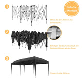 Faltpavillon 3 x 6 m – Pop-Up Pavillon inklusive Tragetasche. Sonnenschutz und leichter Regen. Ohne Seitenteile.