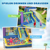 Planschen, Springen, Toben, Hüpfen und Spielen – 8-in-1 Hai-Wasserpark
