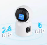 Überwachungskamera mit 2 Doppel-Objektiv und Bildschirm 6MP WLAN PTZ HD IP Kamera PIR Schwenkbar