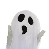 Halloween 3er Set Geister-Hofpfahl mit LED-Lichtern