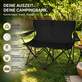 Campingsofa faltbar Camping Bank schwarz. Faltbar für 2 Personen. Nur 3,2 Kg. Immer dabei.