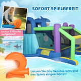 Planschen, Springen, Toben, Hüpfen und Spielen – 8-in-1 Hai-Wasserpark