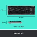 Deutsche Logitech MK Wireless Combo Funk-Tastatur plus Maus-Set. QWERTZ