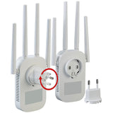 WLAN-Repeater. Universell. Schnelles Internet in der ganzen Firma. 4 Antennen. Starke Leistung.