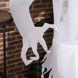 Halloween Geisterhexe 190 cm mit roten Augen aufblasbar Hexen mit LED-Lichtern