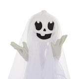 Halloween 3er Set Geister-Hofpfahl mit LED-Lichtern