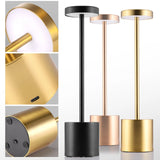 LED kabellose Designer-Tischlampe. Lampe mit Dimmung. Akkubetrieb. Nachttisch, Gartentisch. Exklusiv. Touch-Funktion