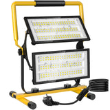 LED Baustrahler Flutlicht 200 Watt (2x100 Watt) mit Ständer. 230 Volt. IP66.