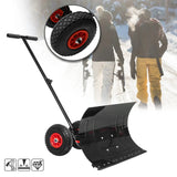 Effizienter Schneeschieber mit Rollen: Räumen Sie Schnee 3-4 mal schneller – Mit Luftbereifung