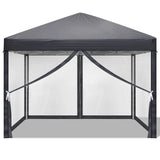 Faltpavillon 3 x 3 m Pop-Up – Partyzelt, Eventzelt & Gartenzelt mit 4 Moskitonetzen in Grau, Blau oder beige