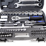 Ratschenkasten 82-teilig Ratschenschlüssel Werkzeugkoffer Ratschen 1/2" 1/4"
