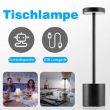 LED kabellose Designer-Tischlampe. Lampe mit Dimmung. Akkubetrieb. Nachttisch, Gartentisch. Exklusiv. Touch-Funktion