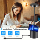 LED kabellose Designer-Tischlampe. Lampe mit Dimmung. Akkubetrieb. Nachttisch, Gartentisch. Exklusiv. Touch-Funktion