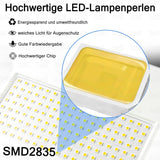 LED Stativ-Baustrahler Flutlicht 200 Watt (2x100 Watt). 230 Volt. IP66.