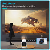 Mini-Beamer 4K UHD Heimkino Projektor LCD 5G WiFi Bluetooth Taschenkino für Iphone und Android