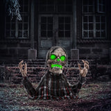 Halloween Dekoration Skelett 70 cm Halbkörper LED-Lichter Soundfunktion