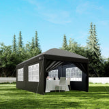 Faltpavillon 3 x 6 m – Pop-Up Pavillon inklusive Tragetasche. Sonnenschutz und leichter Regen. Mit 6 Seitenteilen.
