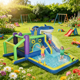 Planschen, Springen, Toben, Hüpfen und Spielen – 8-in-1 Hai-Wasserpark