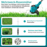 Sonderposten: Akku-Rasentrimmer (blau) mit 2 Lithium-Akkus und Ladegerät Freischneider Motorsense