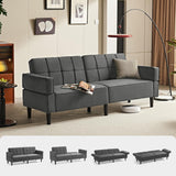 Sofa 3-Sitzer mit Schlaffunktion, Klappsofa, Schlafsofa mit verstellbarer Rückenlehne & Armlehnen. Bettfunktion.