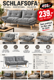 Bettsofa 3-Sitzer mit Schlaffunktion, Klappsofa, Schlafsofa mit Rückenlehne & Armlehnen. Bettfunktion