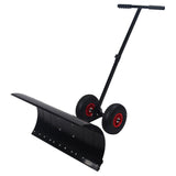 Effizienter Schneeschieber mit Rollen: Räumen Sie Schnee 3-4 mal schneller – Mit Luftbereifung