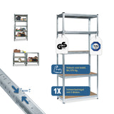 Schwerlastregal 75 × 30 × 172 cm Belastung gesamt 375 kg
