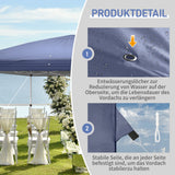 Faltpavillon 3 x 6 m Pop-Up – Partyzelt, Eventzelt & Gartenzelt mit 4 Moskitonetzen in Grau, Blau oder beige