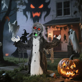 Halloween Dekoration erschreckender Zombie 102 cm LED-Lichter und Soundfunktion