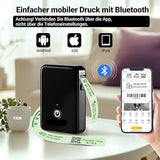 X1 Etikettendrucker – Mini Bluetooth Labeldrucker (Thermal, ohne Tinte) – Schwarz