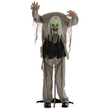 Animierte Halloween-Dekoration – Buckliger Skelettgeist mit Sound & LED, 160 cm