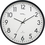 Riesige Hallen-Funk-Wanduhr Aluminium, klassische Anzeige, Funkuhr, Ø 50,5 cm