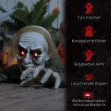Halloween Dekoration kriechender Zombie 167 cm  LED-Lichter Soundfunktion