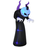 Aufblasbare Halloween-Dekoration – Kürbisgespenst mit LED-Beleuchtung, 210cm