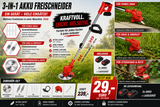 Akku-Rasentrimmer mit 2 Lithium-Akkus und Ladegerät Freischneider Motorsense