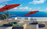 Sonnenschirm 270 cm Modell Shanghai, 18 Streben, Rund mit Kurbelvorrichtung, Knickbar, Sonnenschutz UV-Schutz, Balkonschirm Gartenschirm Marktschirm mit Schutzhülle,
