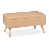 Sitztruhe 40 Liter. 80 x 40 x 39,5 cm. Mit Stauraum, Sitztruhe, Sitzhocker mit Leder-Polsterung.