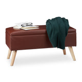 Sitztruhe 40 Liter. 80 x 40 x 39,5 cm. Mit Stauraum, Sitztruhe, Sitzhocker mit Leder-Polsterung.
