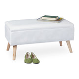 Sitztruhe 40 Liter. 80 x 40 x 39,5 cm. Mit Stauraum, Sitztruhe, Sitzhocker mit Stoff-Polsterung.